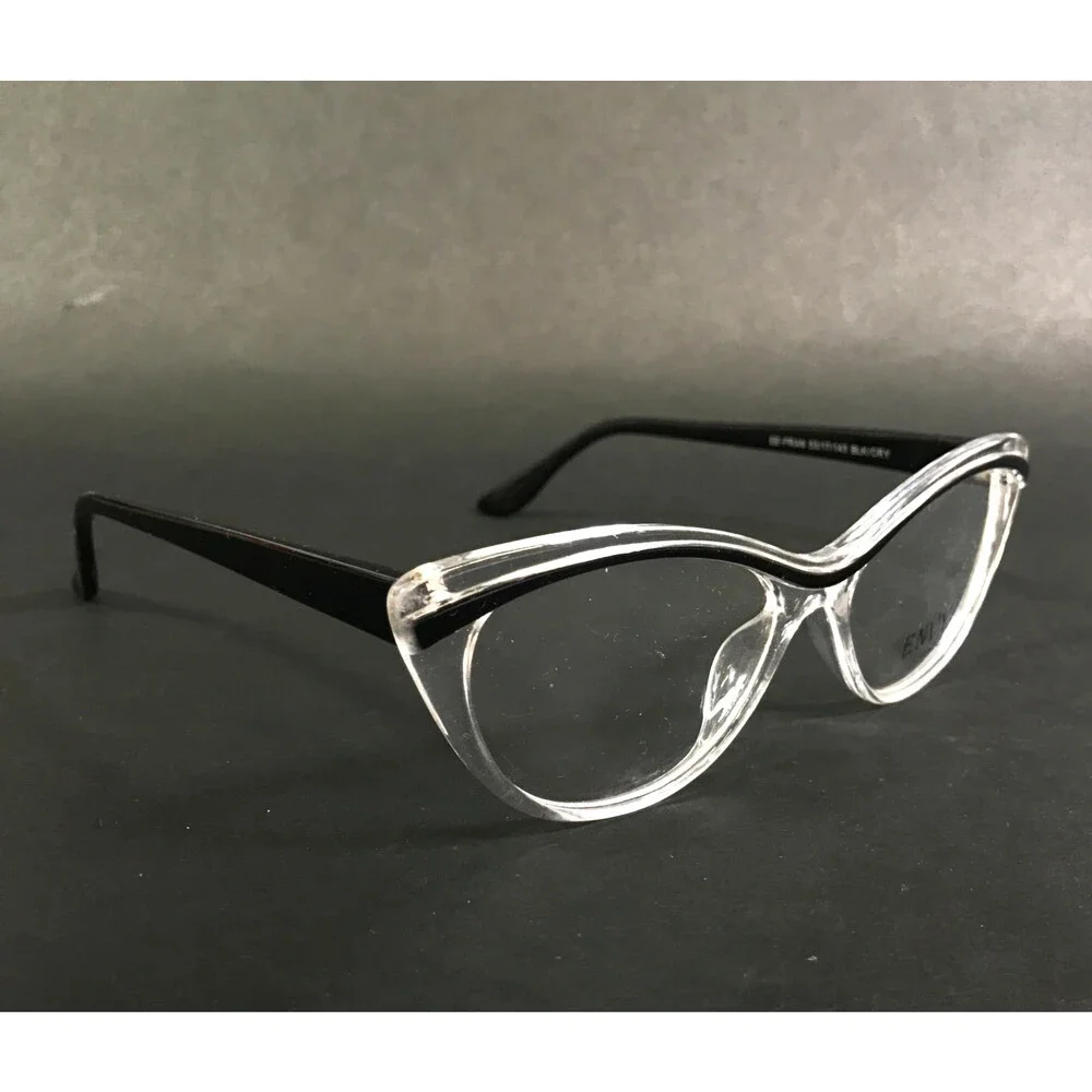 Envy Eyewear Eyeglasses Frames EE-FRAN BLK/CRY Black Crystal Full Rim 53-17-143